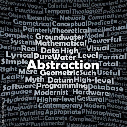 Abstraction word cloud