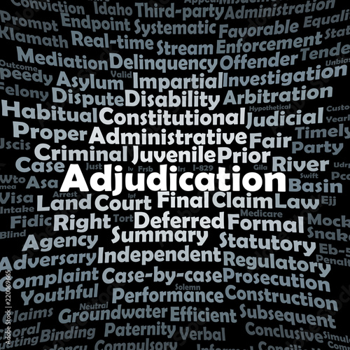Fototapeta Adjudication word cloud