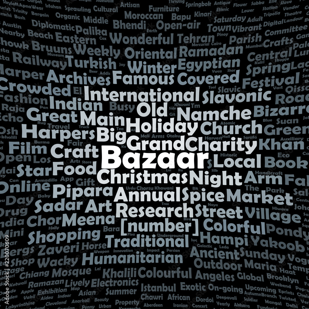Bazaar word cloud Bazaar word cloud