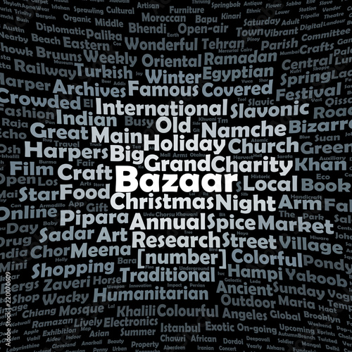 Bazaar word cloud