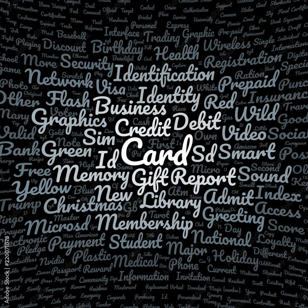 Card word cloud Card word cloud