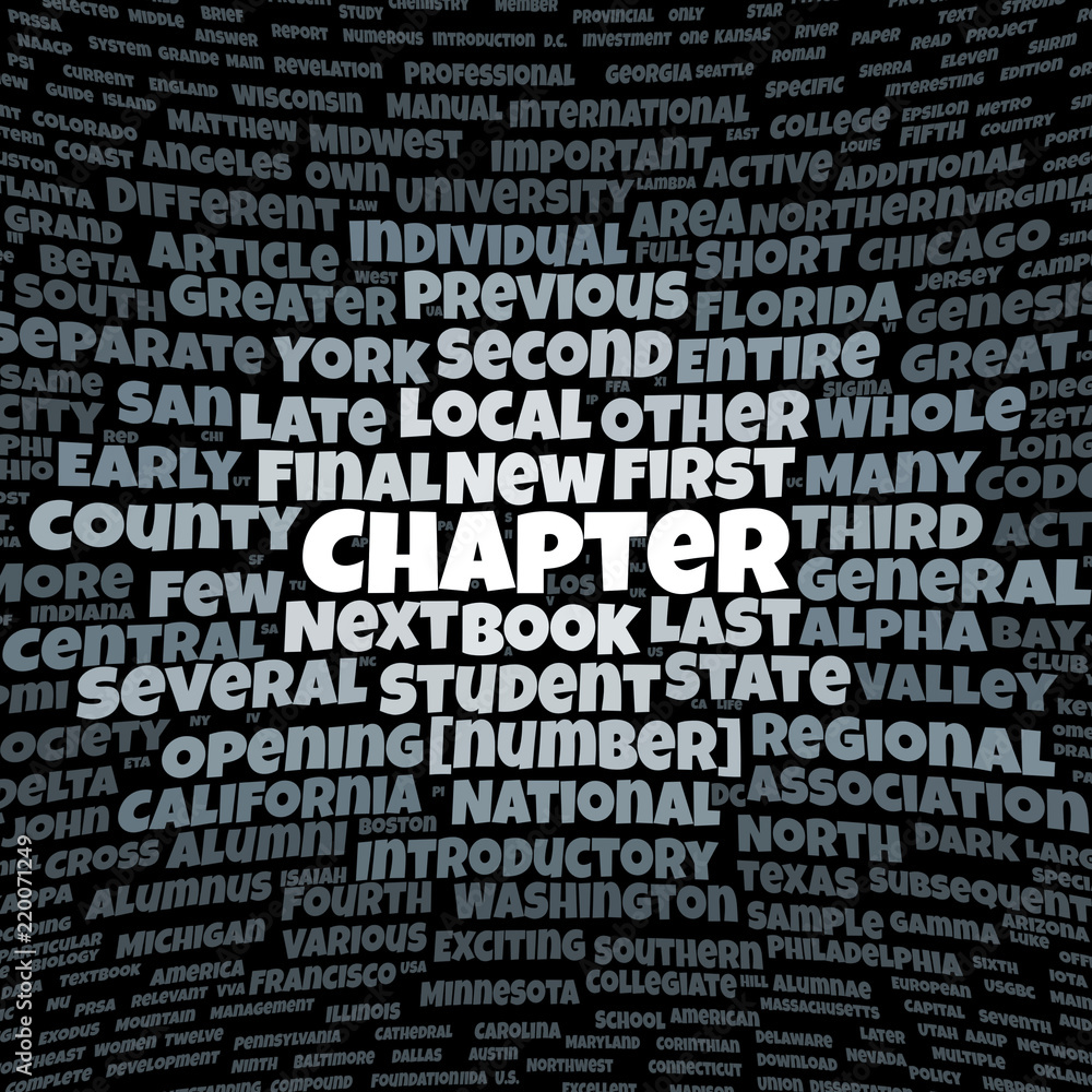 Chapter word cloud Chapter word cloud