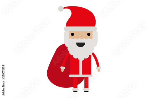 Dibujo de papa noel sobre fondo negro.