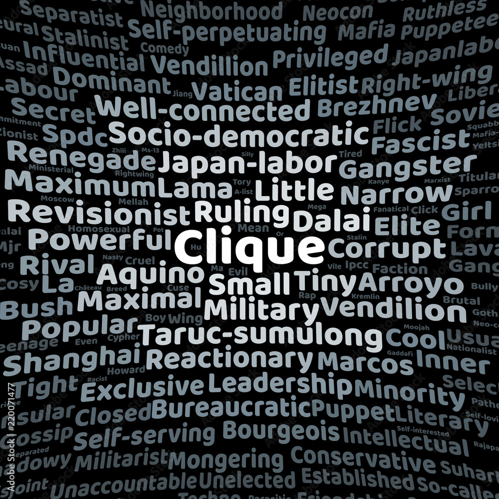 Clique word cloud Clique word cloud