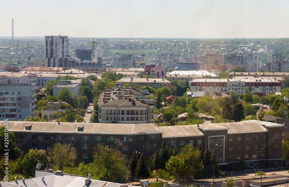 Aerial view on the Kharkiv city in Ukraine