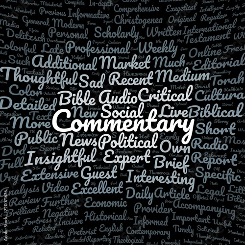 Commentary word cloud