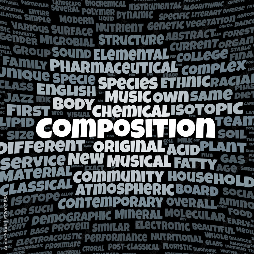 Composition word cloud Composition word cloud