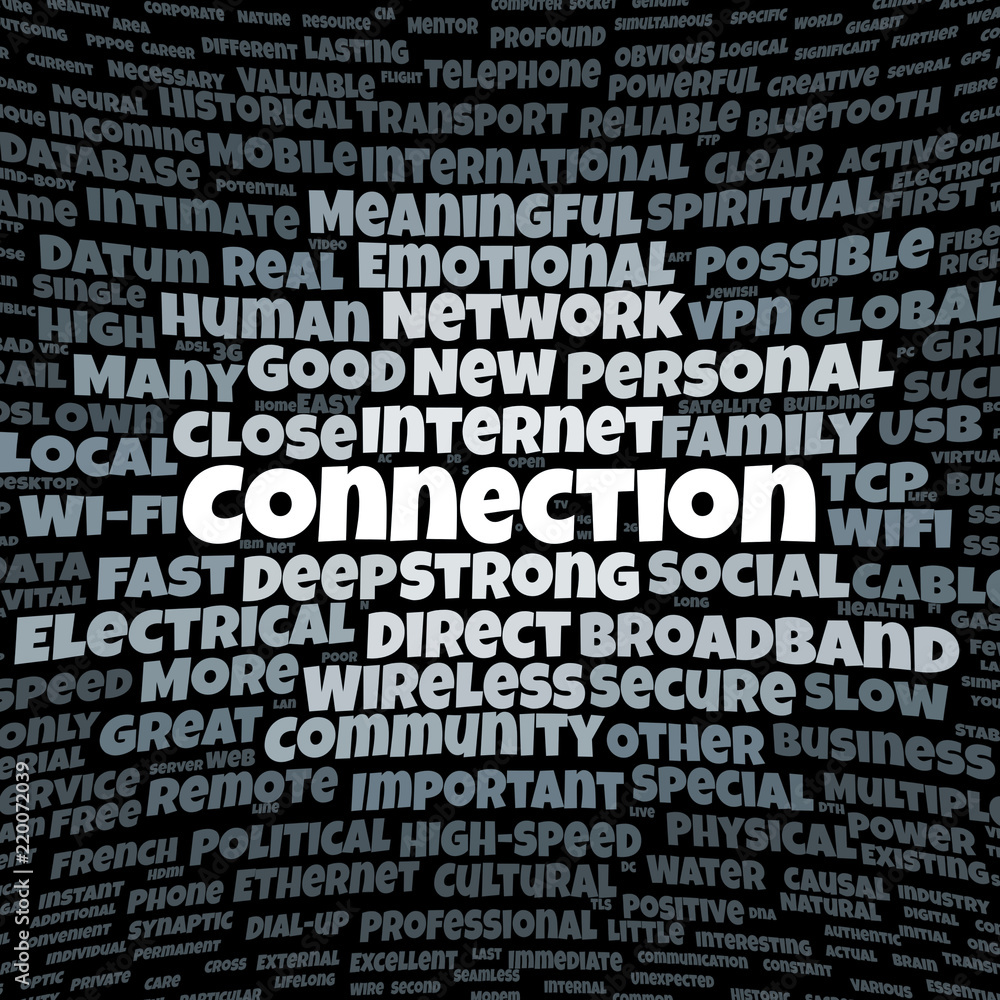 Connection word cloud Connection word cloud