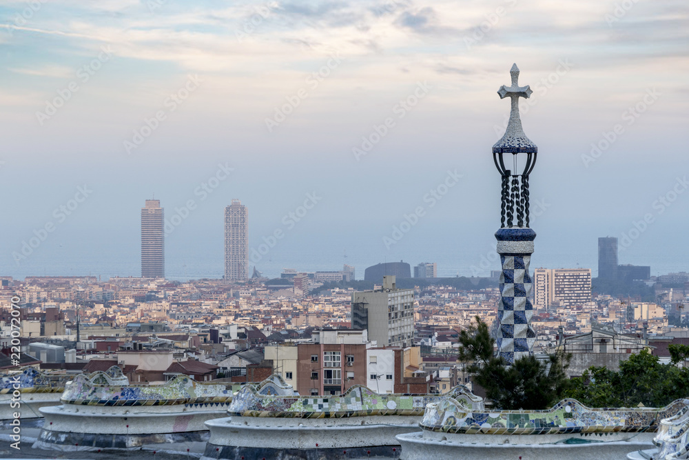 Obraz premium Park Guell in Barcelona Catalonia