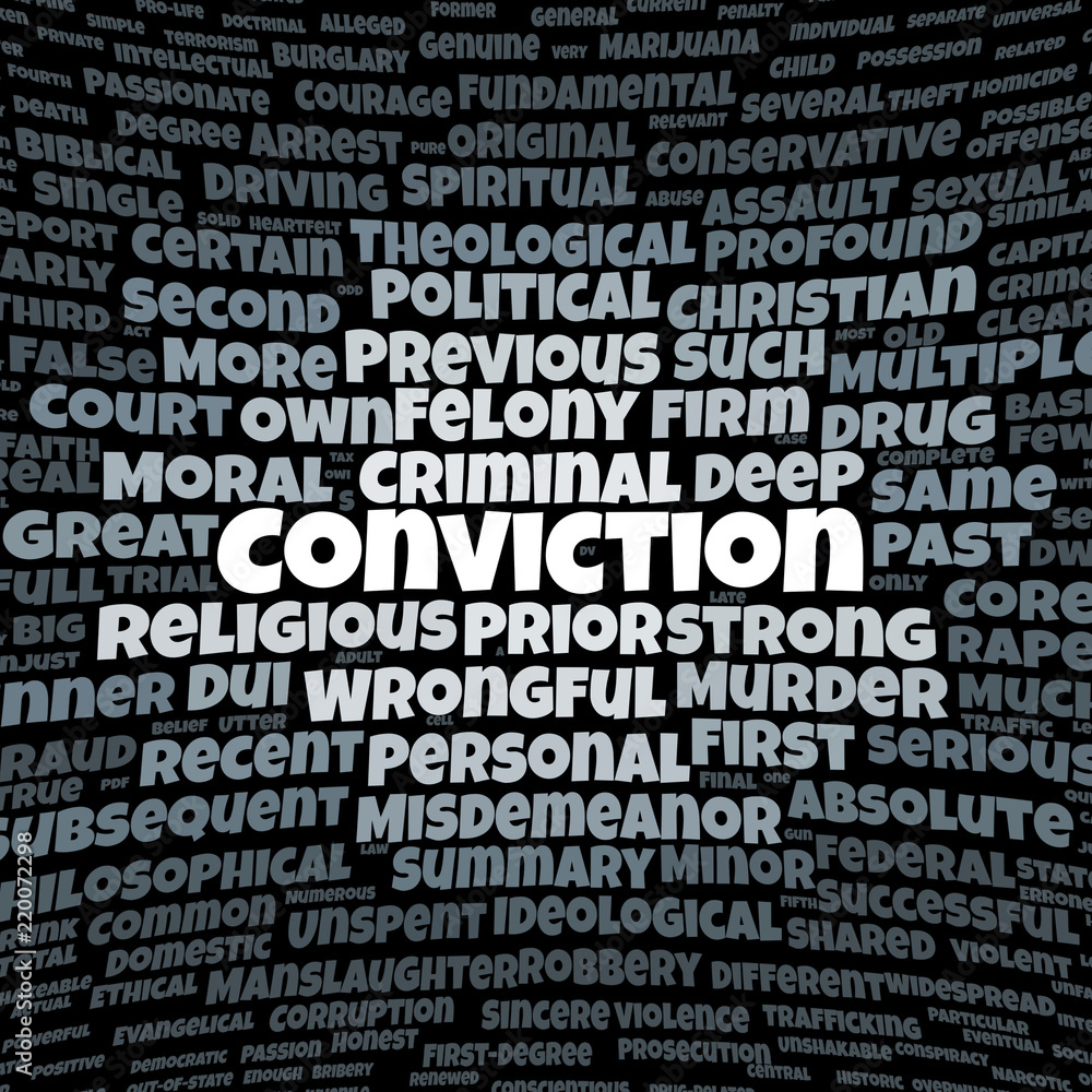 Conviction word cloud Conviction word cloud
