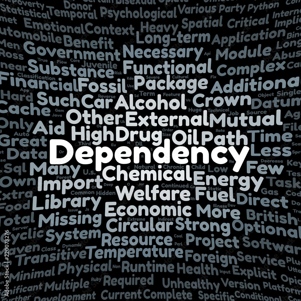 Fototapeta premium Dependency word cloud