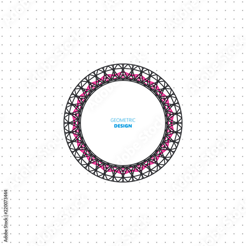 Abstract circle geometric pattern design and background. Use for modern design, cover, template, decorated, brochure, flyer.