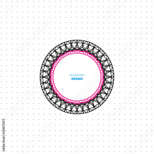 Abstract circle geometric pattern design and background. Use for modern design, cover, template, decorated, brochure, flyer.