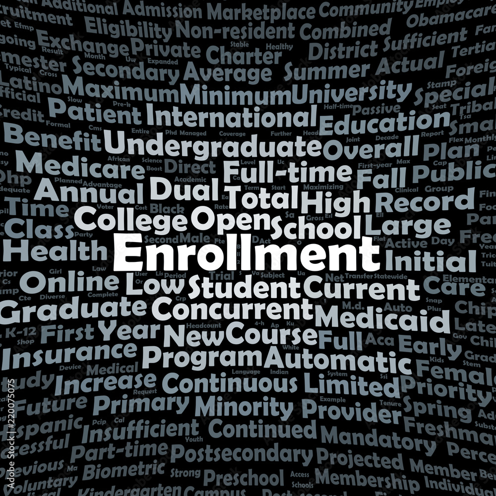 Enrollment word cloud Enrollment word cloud