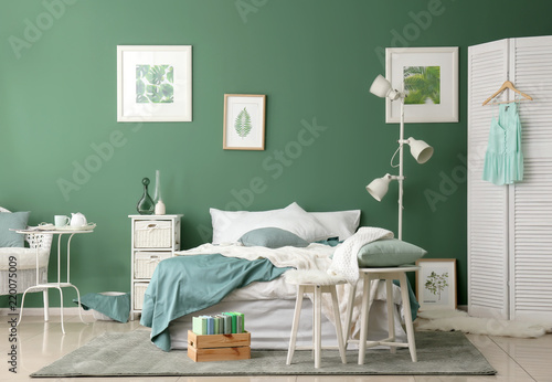 Big comfortable bed in styl...