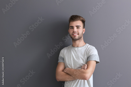 Portrait of handsome young ...