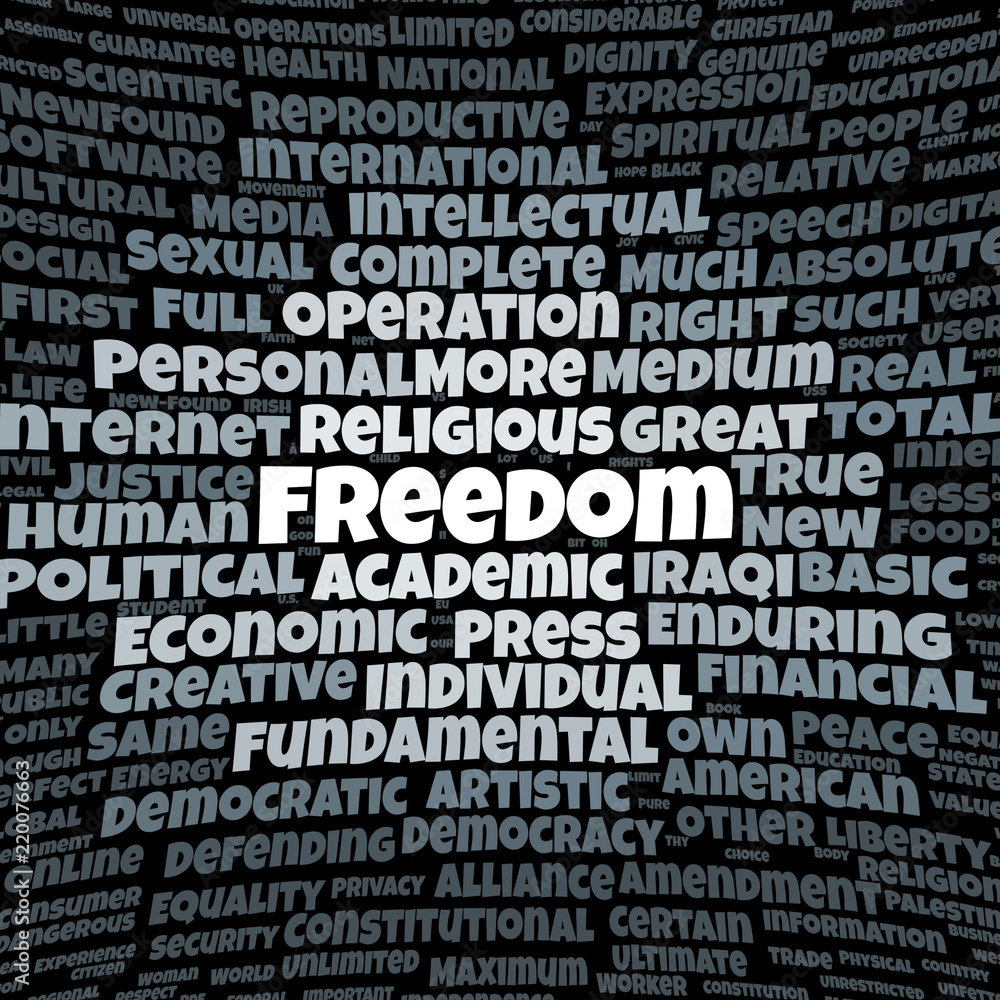 Freedom word cloud Freedom word cloud