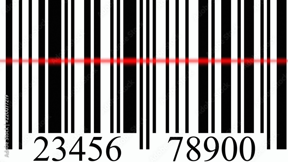 Detailed fancy scanning of a barcode in slow motion, the scanline light reading the bars.
Detailed fancy scanning of a barcode in slow motion, the scanline light reading the bars.