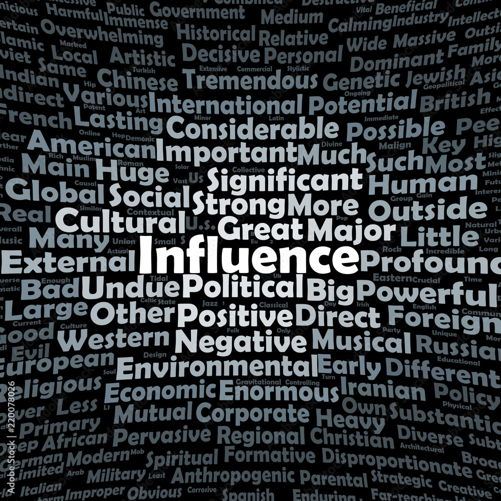 Influence word cloud Influence word cloud