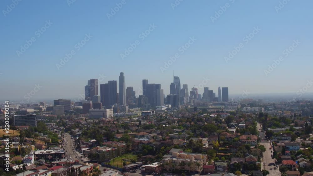 Los Angeles Down Town Aerial Drone Helicopter urban Los Angeles Down Town Aerial Drone Helicopter urban