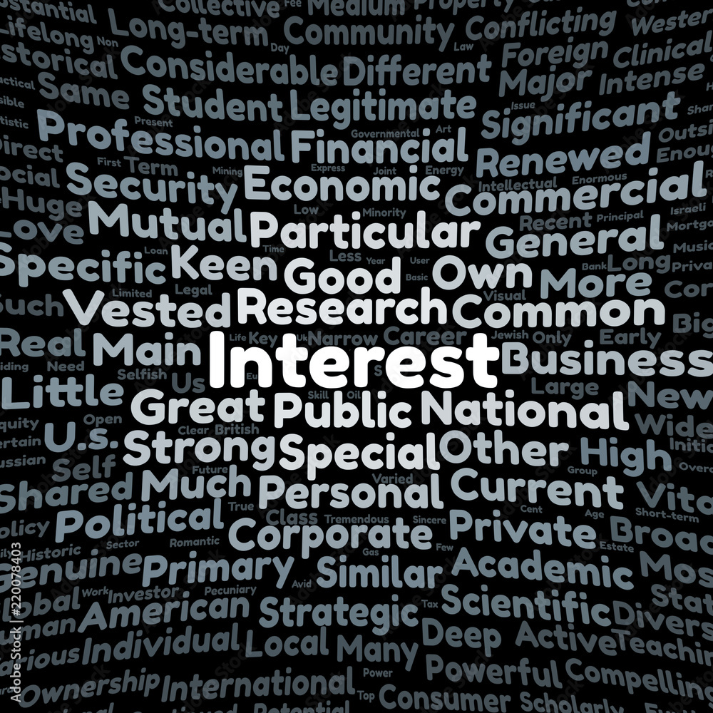 Interest word cloud Interest word cloud