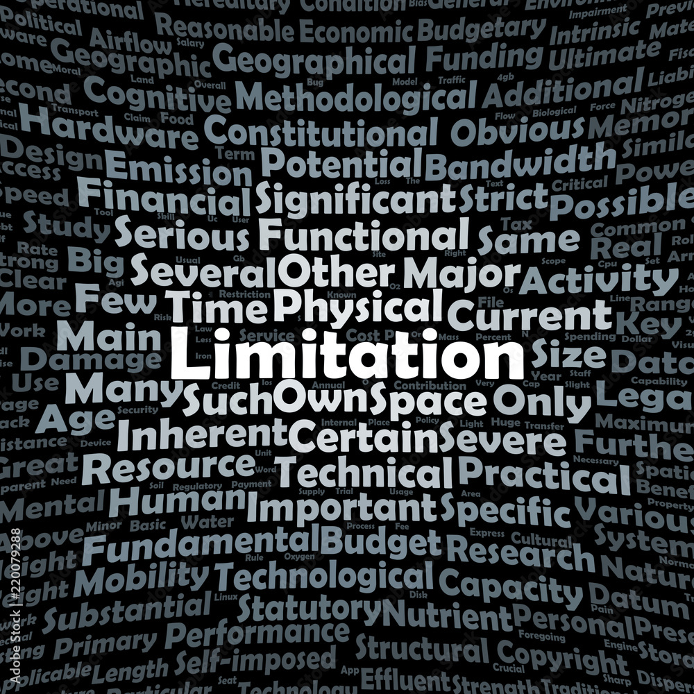 Limitation word cloud Limitation word cloud
