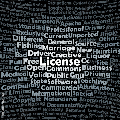 License word cloud