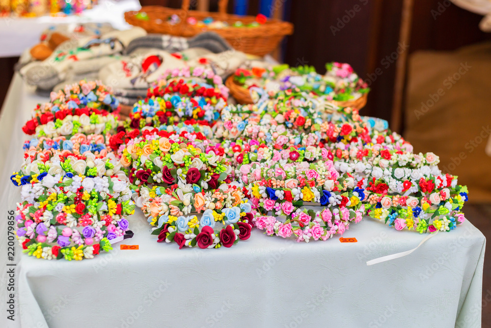 Sale of wreaths on the market Sale of wreaths on the market