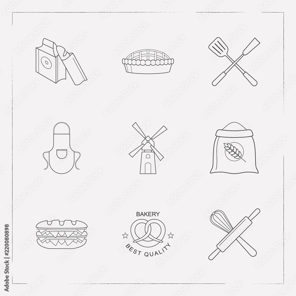 baker tools clipart icons