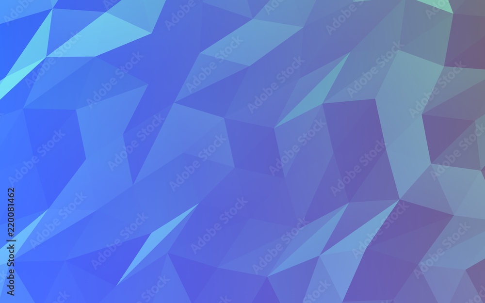 Fototapeta premium Abstract triangle geometrical blue background. Geometric origami style with gradient. 3D illustration