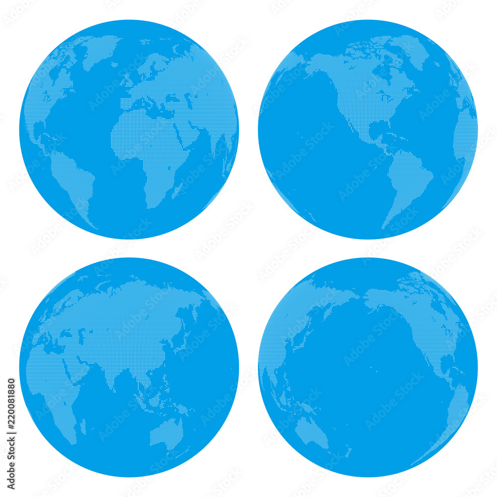Fototapeta premium ドットの世界地図