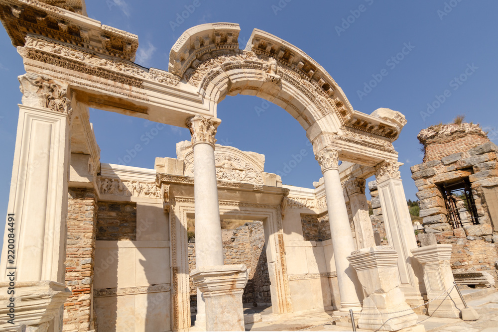 The Temple of Hadrian in Ephesus Ancient City.