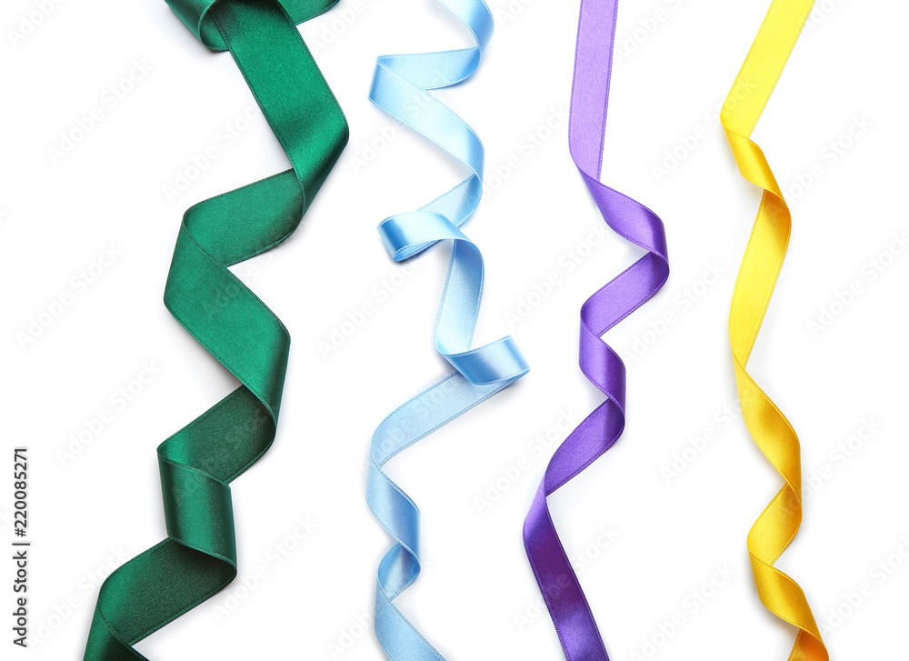 Colorful ribbons on white background Colorful ribbons on white background