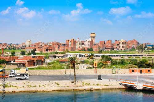 Принти на полотні Port Said, Egypt - view from Suez canal
