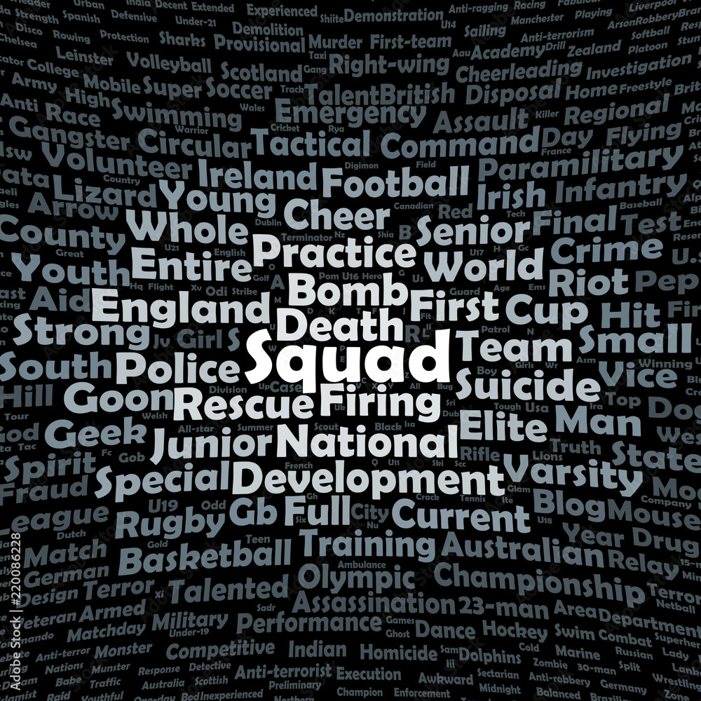 Squad word cloud Squad word cloud