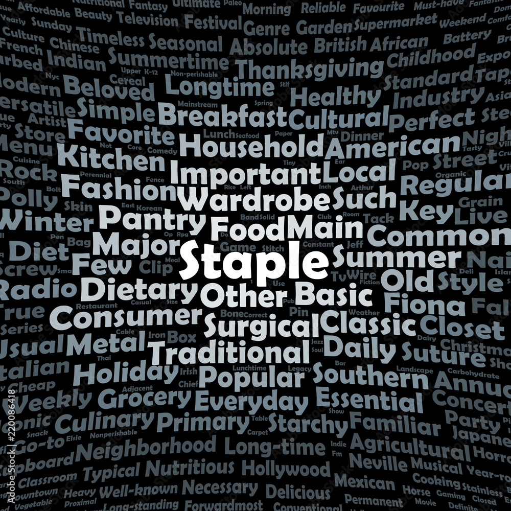 Staple word cloud Staple word cloud