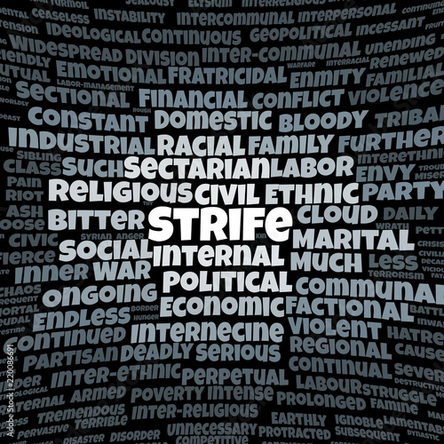Strife word cloud