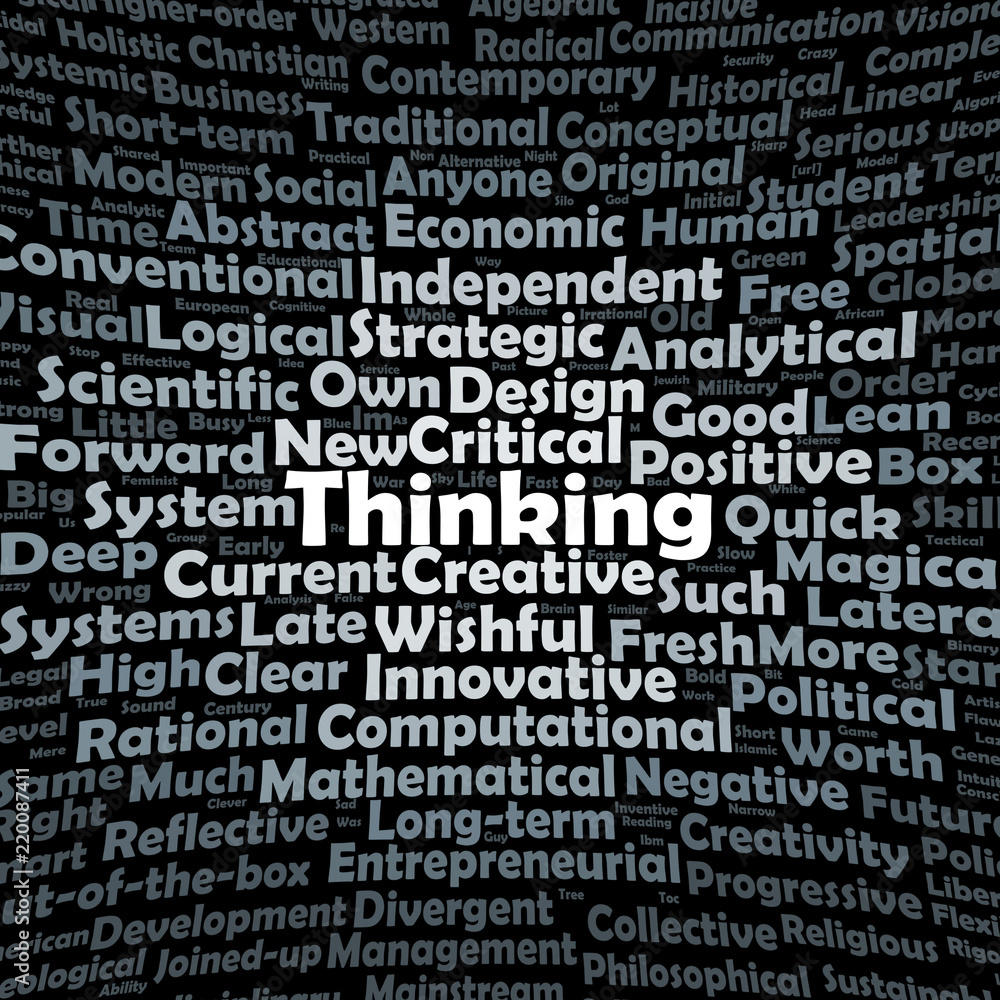 Thinking word cloud Thinking word cloud