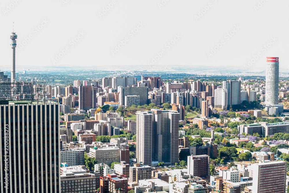 Naklejka premium Budynki w mieście Johannesburg Gauteng w RPA