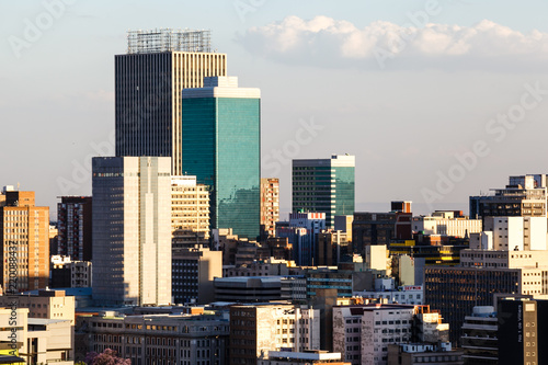 Buildings in the city of Johannesburg in the late afternoon sun, Gauteng, South Africa © dougholder