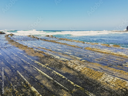 Rock formations at Amoreira Beach in Aljezur