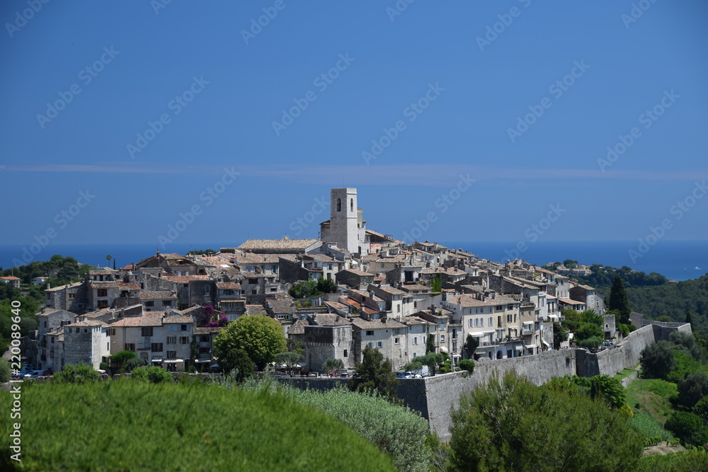 The medieval hilltop village of St. Paul de Vence in Provence, France
