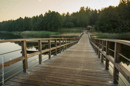 Bridge on the Wydminskie lake in Wydminy, Masuria, Poland © Artur Bociarski