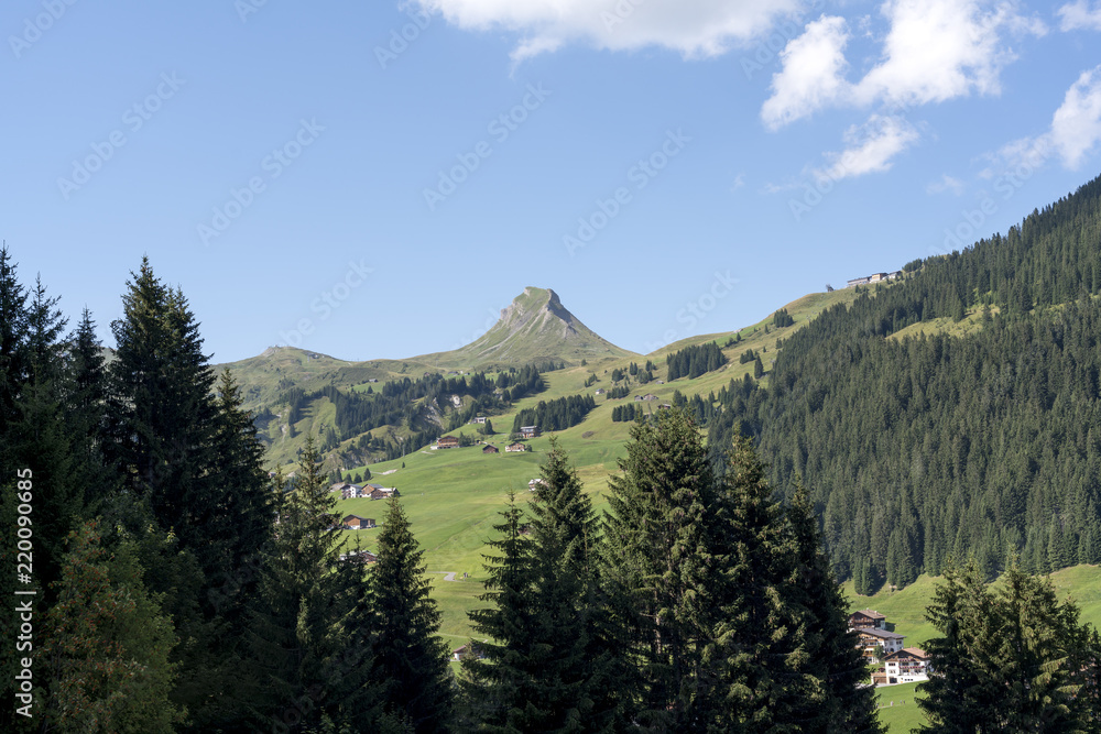 Bregenzer Wald Österreich Damülser Mittagsspitze von Oberdamüls aus gesehen