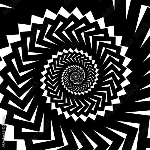 Isolated spiral on white background of squares. Design Element