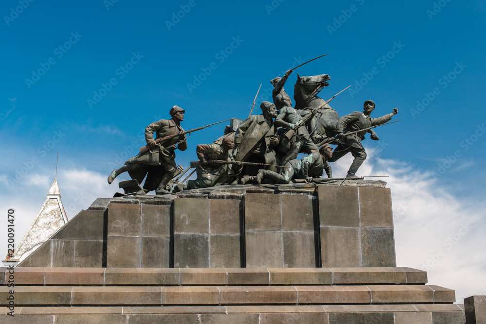 Obraz premium Granite monument to Chapaev.
