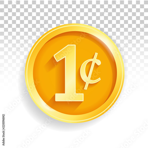 Currency money gold coin us cent