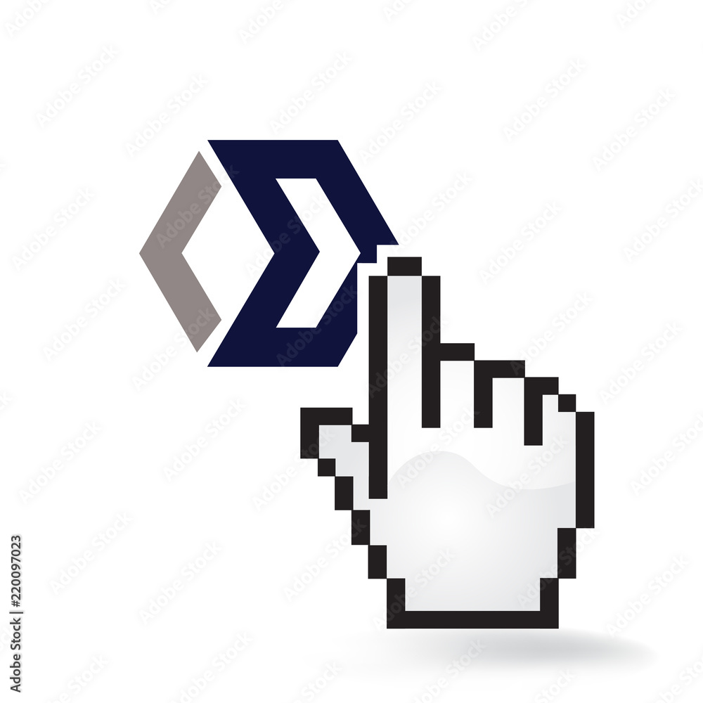 Blocknet Cryptocurrency Coin Sign Hand Cursor Click Isolated Blocknet Cryptocurrency Coin Sign Hand Cursor Click Isolated