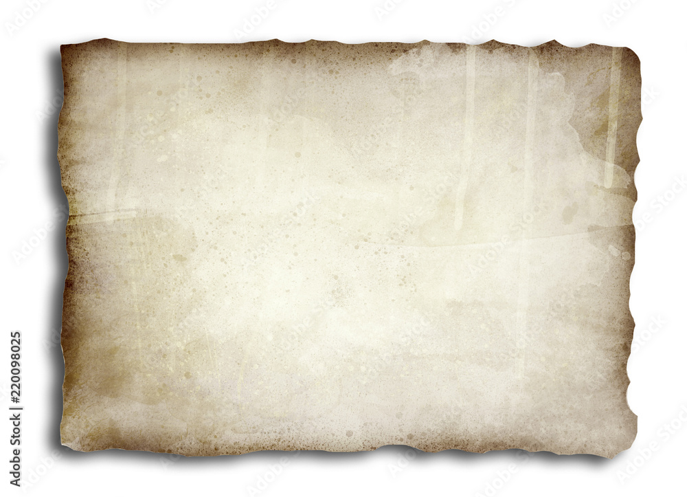 Old, burnt paper isolated on white background illustration Old, burnt paper isolated on white background illustration