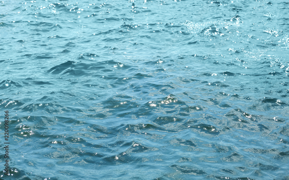 Beautiful view of water surface in blue sea Beautiful view of water surface in blue sea